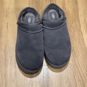 UGG grey slippers low platform